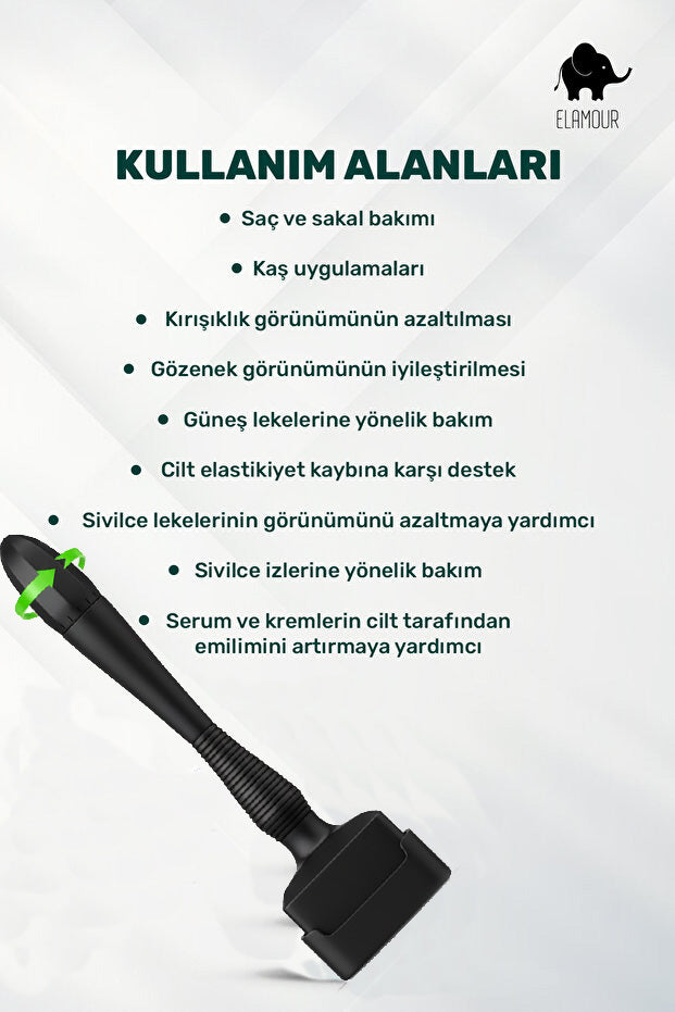 Beard Boost Bakım Seti Titanyum Ayarlanabilir Dermostamp