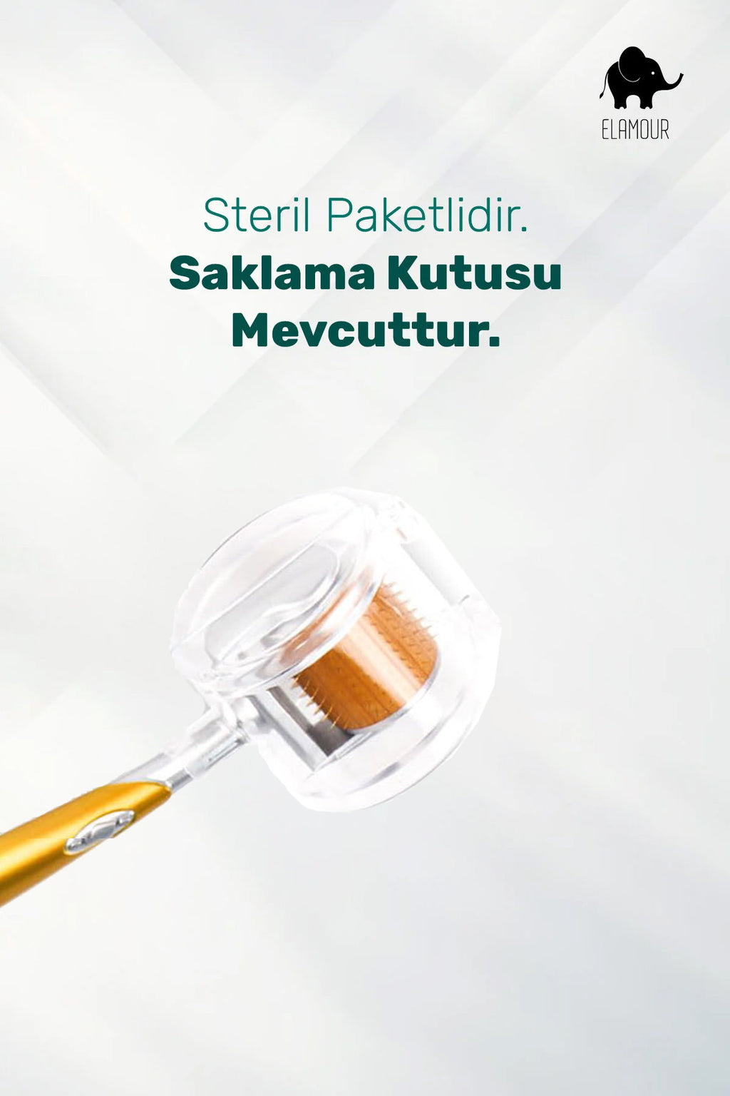 - Orijinal Titanyum İğneli - 0,50mm 540 İğneli Saç Ve Cilt Bakım Dermaroller - Serum Seti Hediyeli